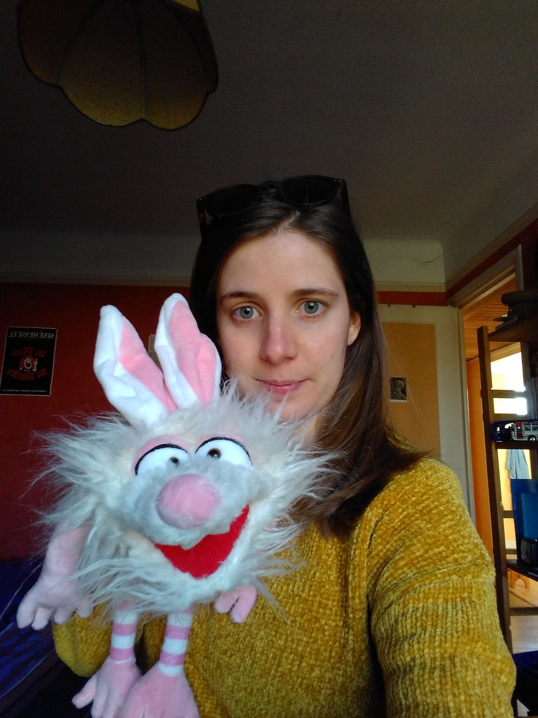 Customer photo review of Lapin Blanc Marionnette