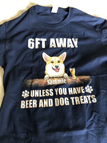 Customer photo review of Beer and Dog Treats - Personalized Custom Classic T-shirt