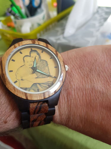 Customer photo review of Wood o'clock - Fotouhr