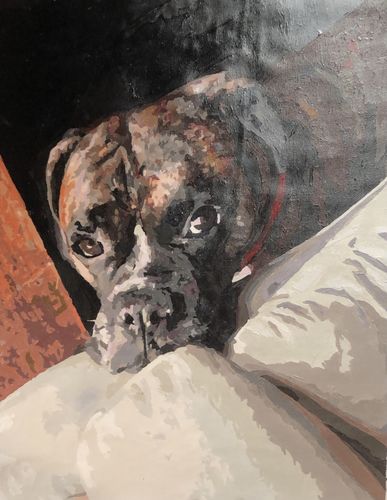 Customer photo review of Custom Paint By Numbers Kit - Upload Your Photo - Brush Set Included