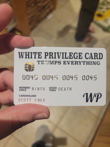 Customer photo review of White Privilege Card
