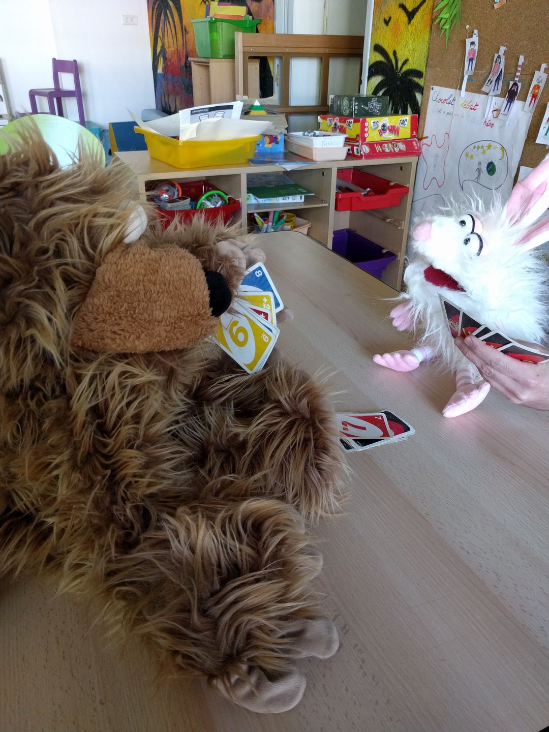 Customer photo review of Lapin Blanc Marionnette