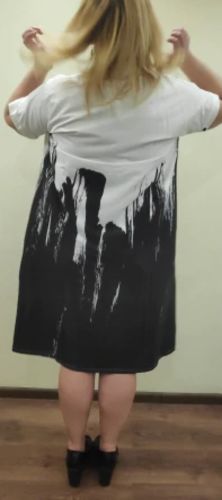 Customer photo review of Modern lapel Cotton clothes For Women Work Outfits white Dress