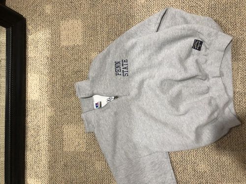 Customer photo review of Vintage Penn State University Russell Athletics Quarter Zip Sweatshirt Size Large