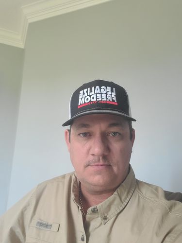 Customer photo review of Legalize Freedom Trucker Hat
