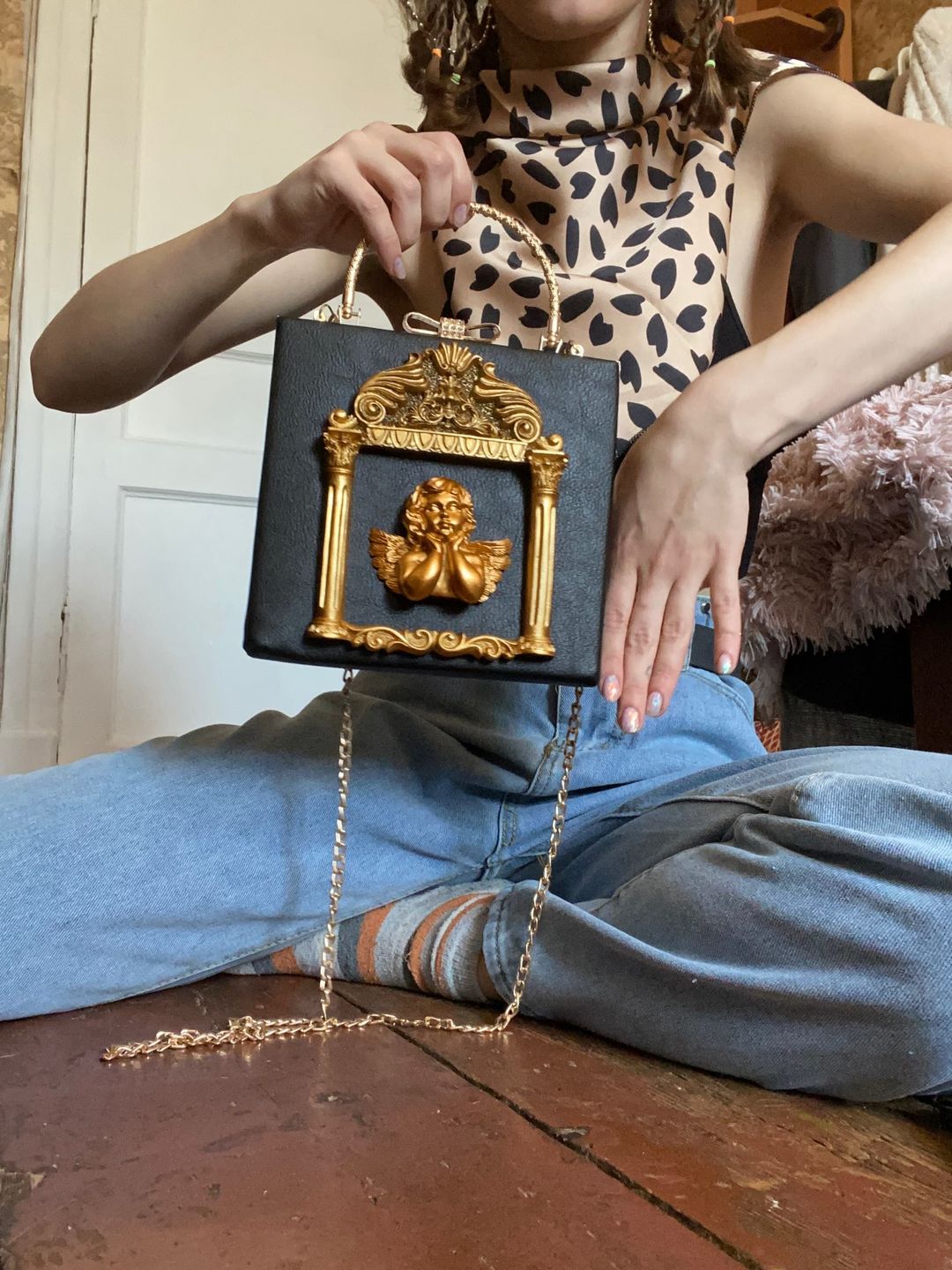 Customer photo review of Renaissance angel inspired bag