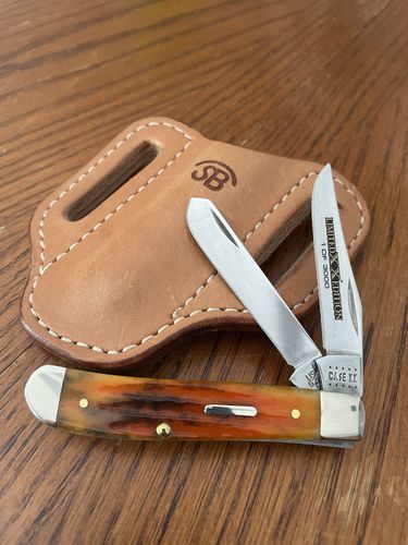 Customer photo review of No.87 | Leather Trapper Knife Sheath