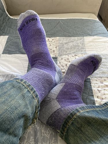 Customer photo review of J.B. Field's "Hiker GX" Colourful 74% Merino Wool Hiking Crew Sock