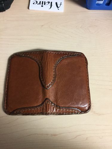 Customer photo review of No.68 | Leather Western Vertical Wallet (Digital Pattern)