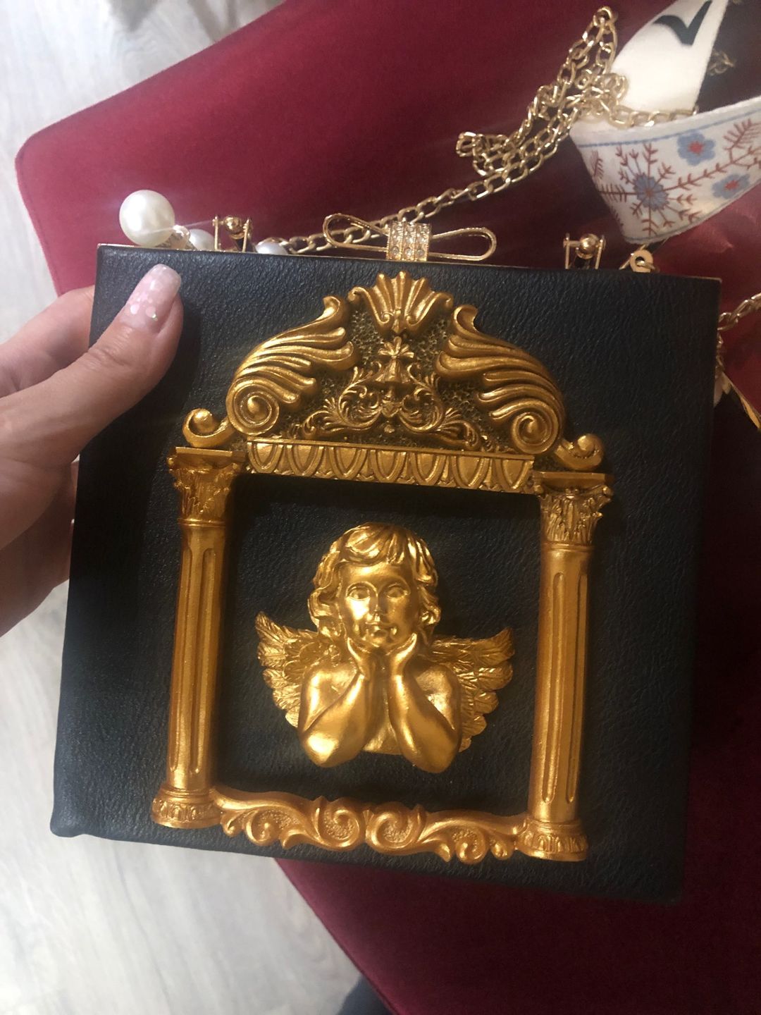Customer photo review of Renaissance angel inspired bag