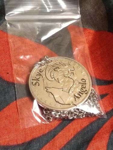 Customer photo review of Lion and Wolf Couples Necklaces, Best Friends or Couples Jewelry, BFF Gift