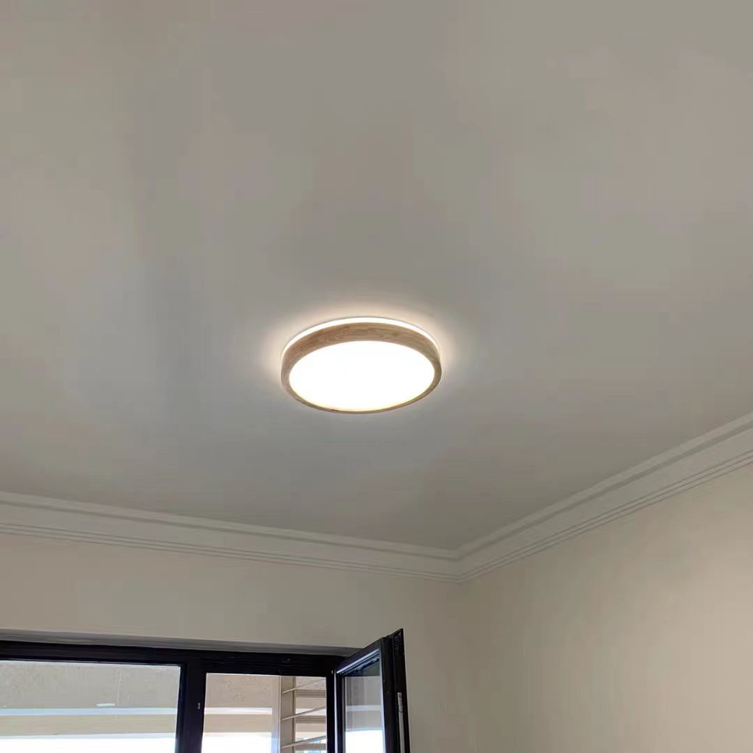 Customer photo review of Scandinavian Wood LED Flush Mount Light