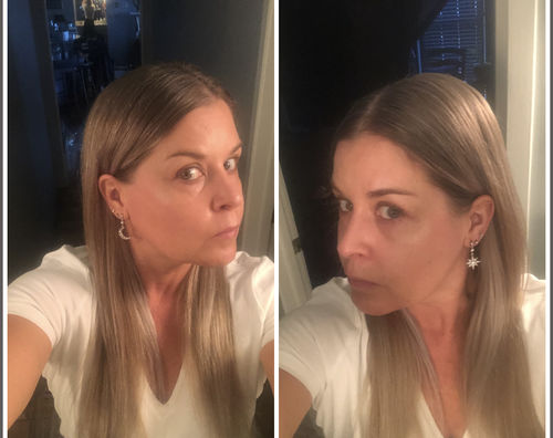 Customer photo review of Malinda Star & Moon Earring