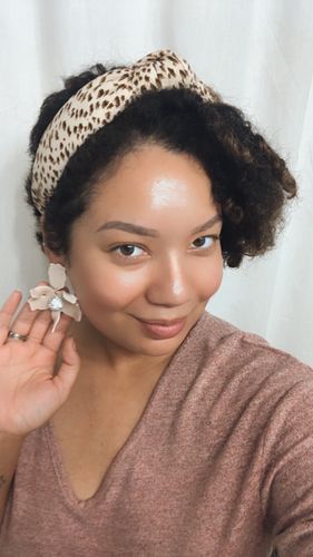 Customer photo review of BLUSH CHEETAH HEADBAND