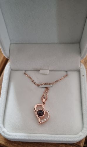 Customer photo review of Diamant-Herz mit Wunschfoto