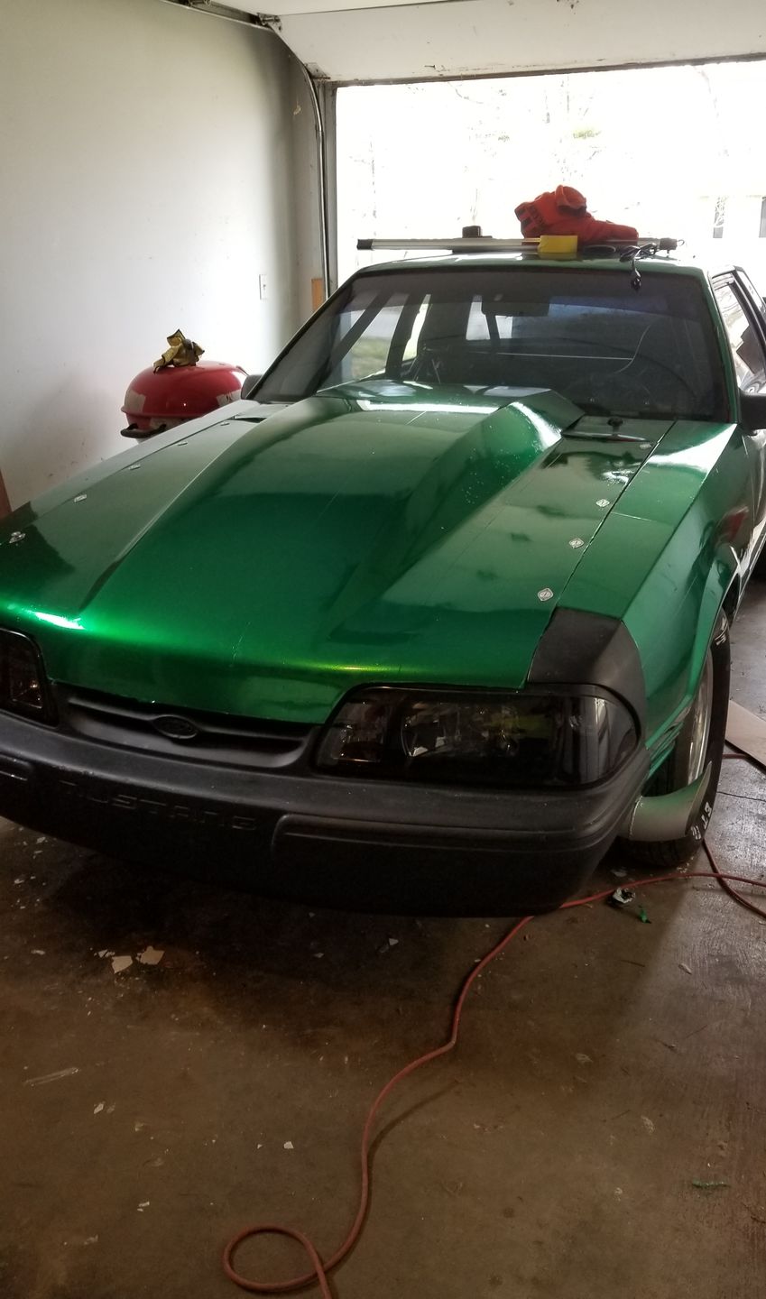 Customer photo review of Motion Raceworks 1979-93 Fox Body Dzus Hood Rails (38.75") (Black Anodized)