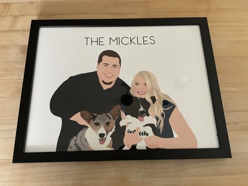 Customer photo review of Custom Framed Family Portrait