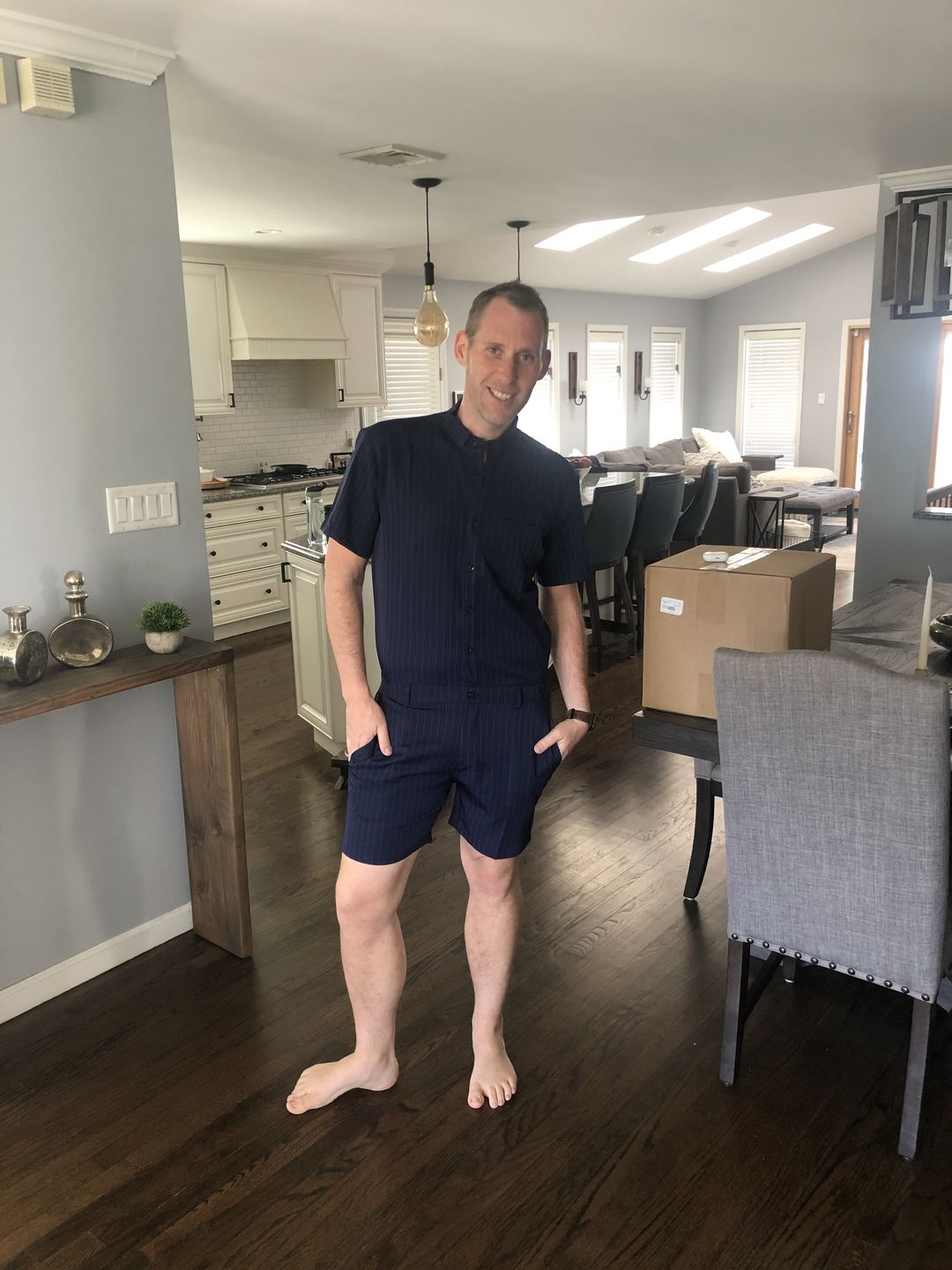 Customer photo review of Navy Chateaux Romper