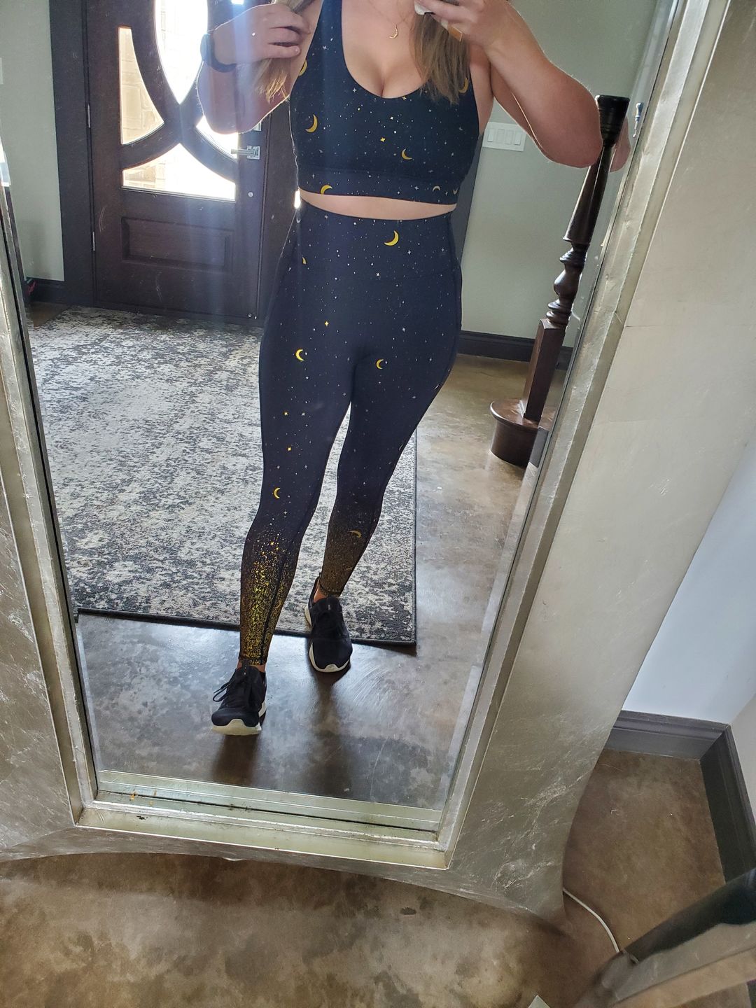 Customer photo review of Criss Cross Sports Bra - Moons | MT SPORT