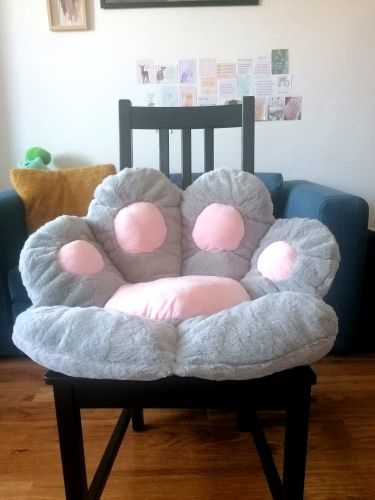 Customer photo review of Puurrrfect Paw Pillow