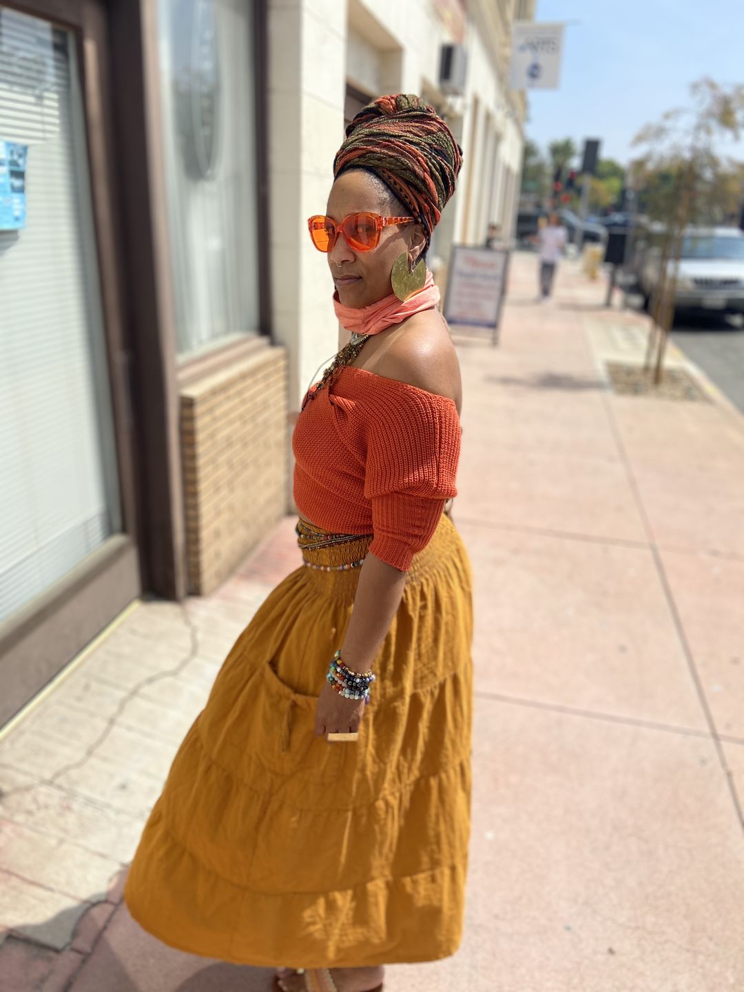 Customer photo review of Maxi Skirt Keela Copper