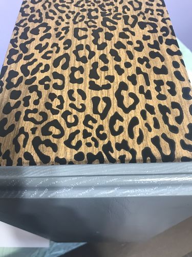 Customer photo review of Mesh Stencil - Cheetah Pattern - 8.5x11