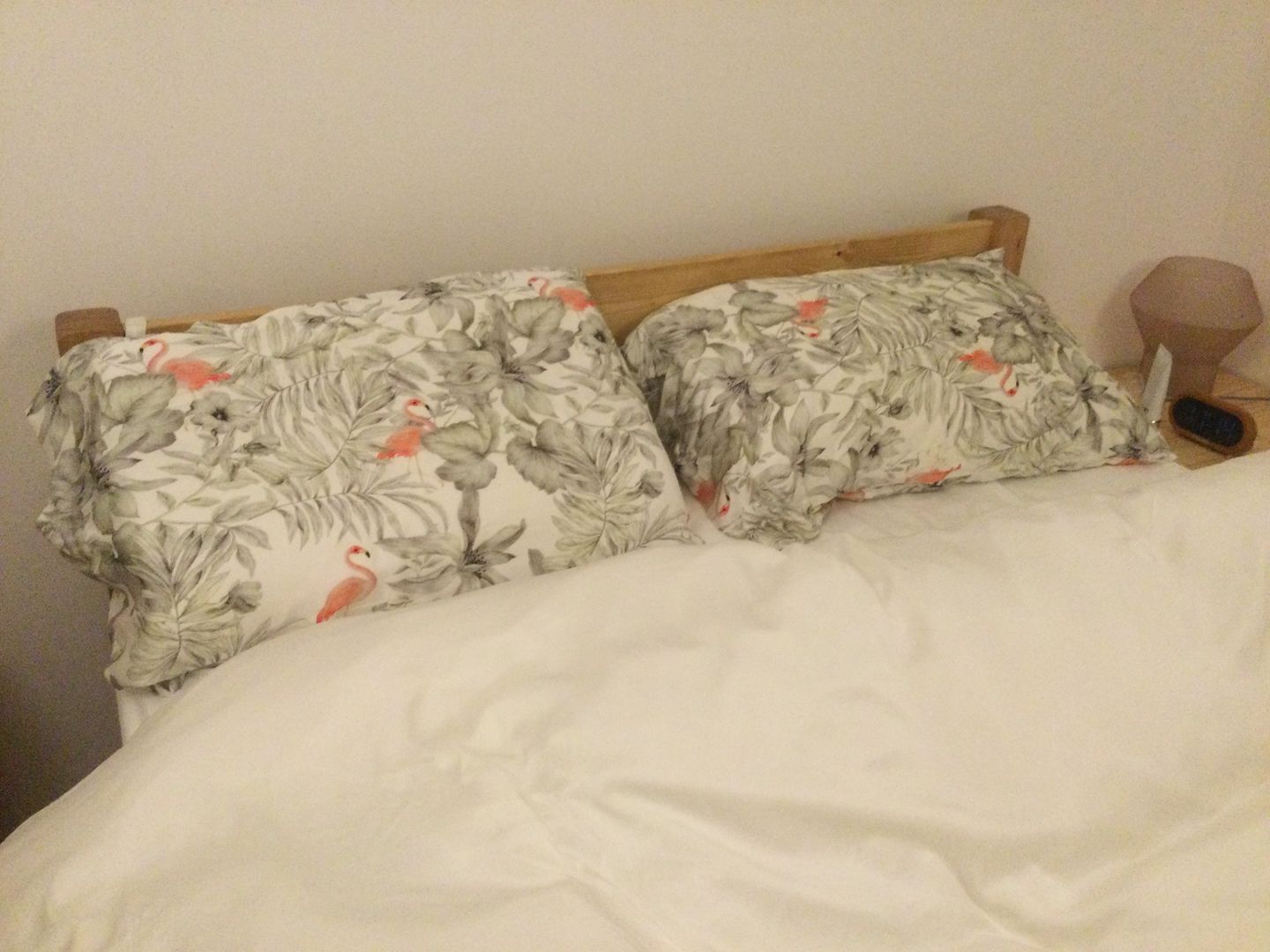 Customer photo review of Flamingos Pure Silk Pillowcase