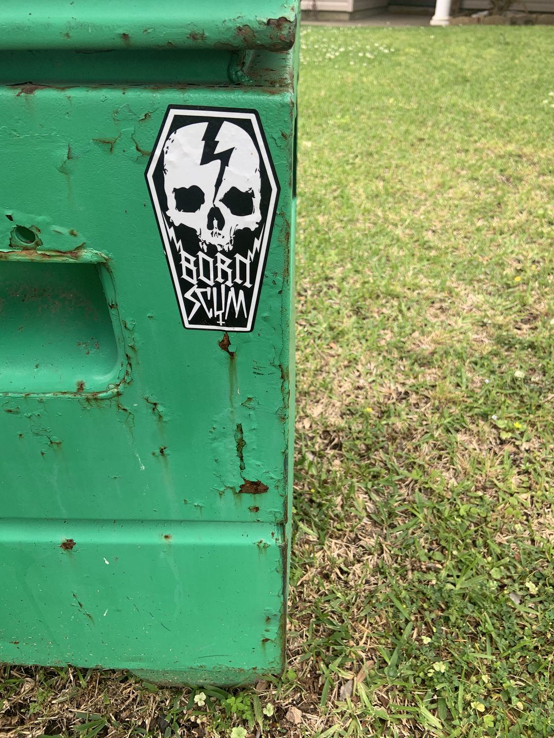 Customer photo review of SKULL COFFIN STICKER