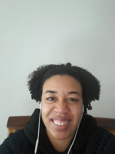 Customer photo review of Curly Hair Wash and Go System with Organic Jojoba Oil for Moisturizing Hair with Lavender Fragrance (Step 1 - 4)