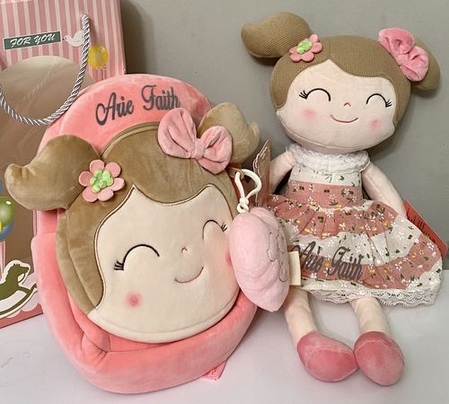 Customer photo review of Personalized Leyadoll + Backpack Bundle - Pink