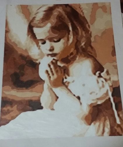 Customer photo review of Malen nach Zahlen - Mädchen am Beten