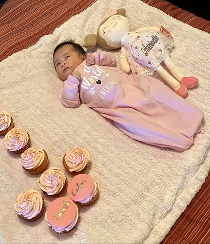 Customer photo review of Leyadoll Personalized Name Doll + Backpack Bundle - Strawberry 2 Skin Tones Baby Doll Backpack