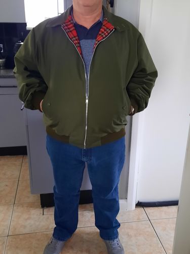 Customer photo review of Mens Classic Harrington Jacket - Olive