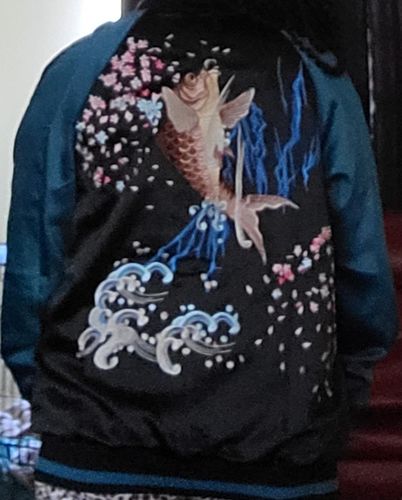 Customer photo review of Koi & Goldfish Sukajan Souvenir Jacket [Reversible]