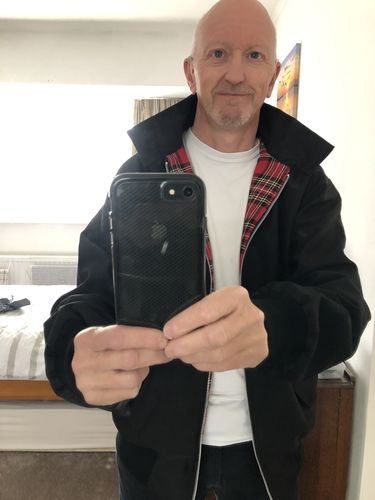 Customer photo review of Mens Classic Harrington Jacket - Black