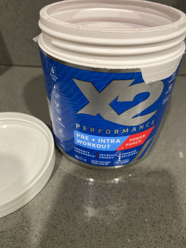 Customer photo review of X2 PERFORMANCE® Pre-Workout + Intra-Workout Powder - Power Punch