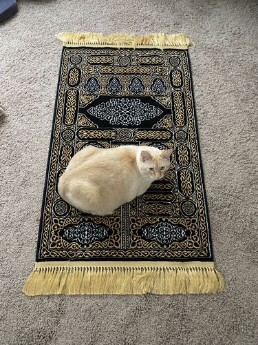 Customer photo review of Kaaba door Prayer Rug 8MM - Premium & Soft