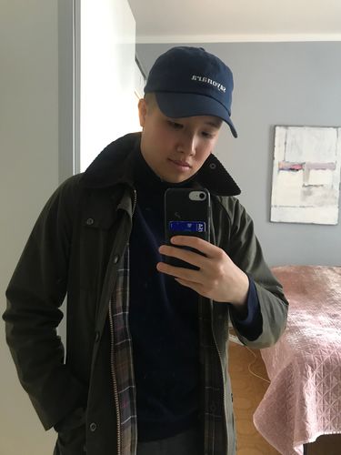 Customer photo review of Navy Low Dad Cap