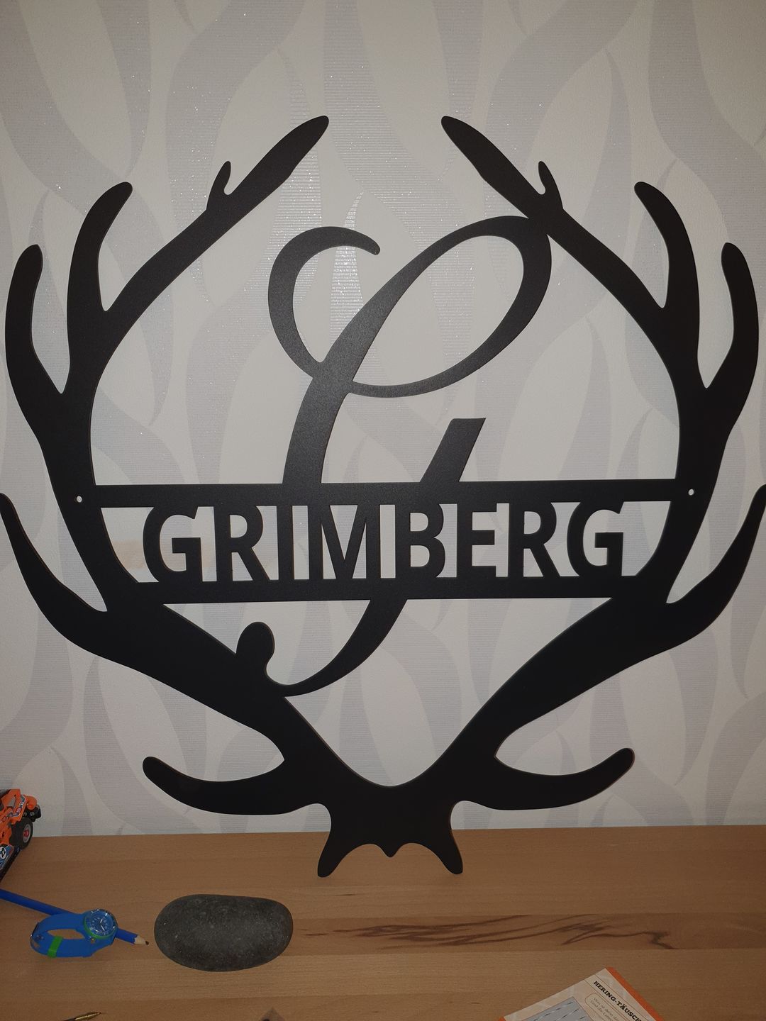 Customer photo review of Monogramm "Hirschgeweih" aus edlem Stahl (personalisierbar)