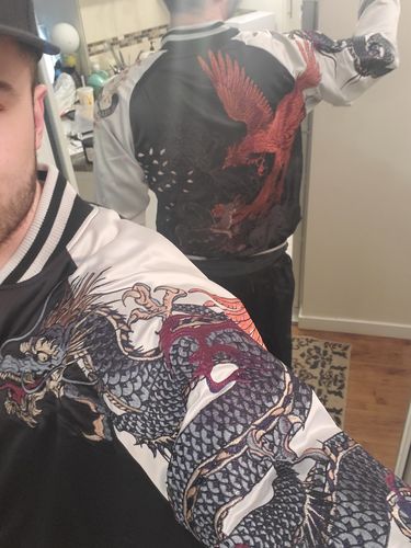 Customer photo review of Four Legendary Creatures Sukajan Souvenir Jacket