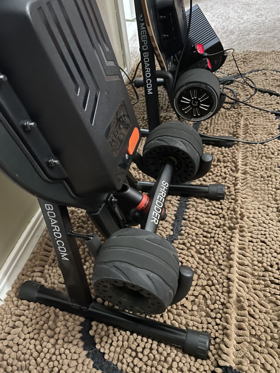 Customer photo review of Stand Rack for electric skateboard
