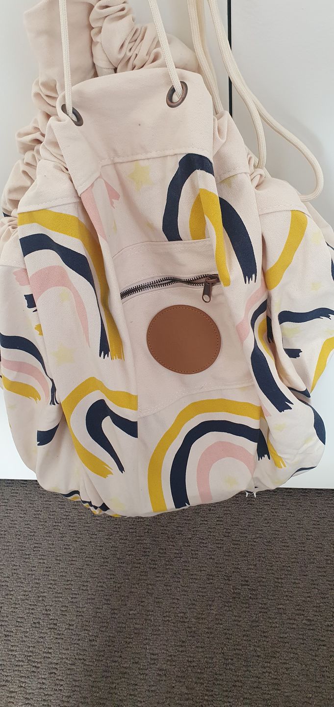 Customer photo review of Rainbows & Stars Printed Play Pouch