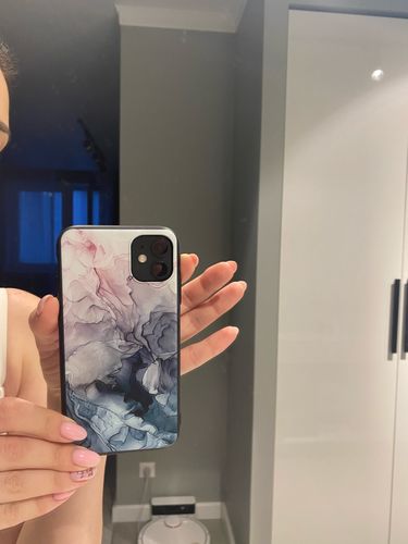 Customer photo review of Watercolor Marble Pattern 7 iPhone Case