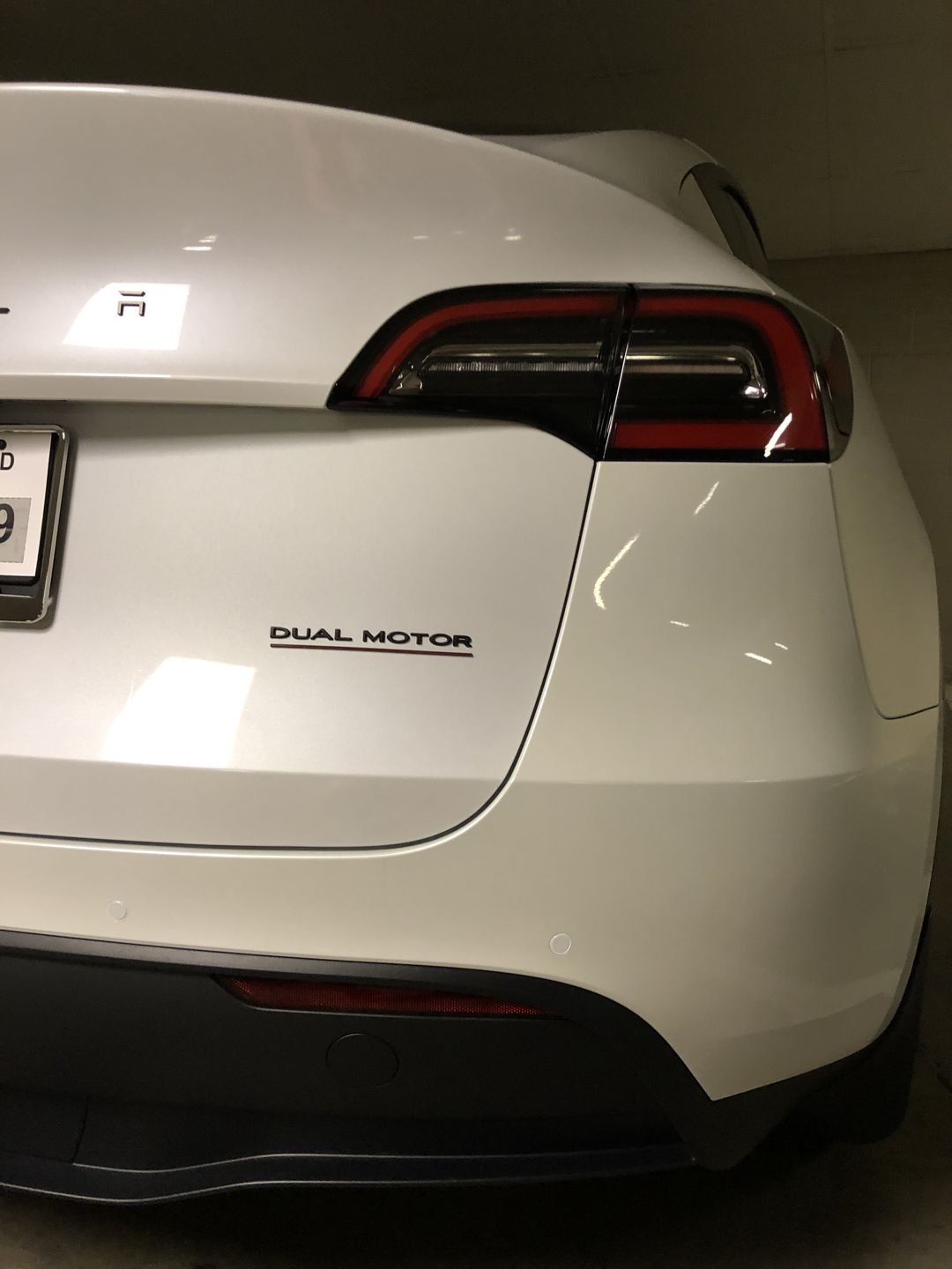 Customer photo review of DUAL MOTOR Trunk Badge Emblems for All Teslas (5 color options)