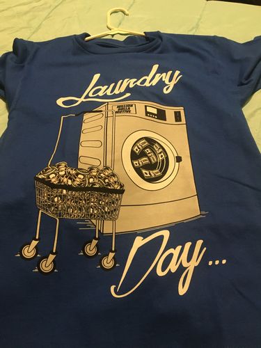 Customer photo review of Laundry Day - Royal Blue T-Shirt