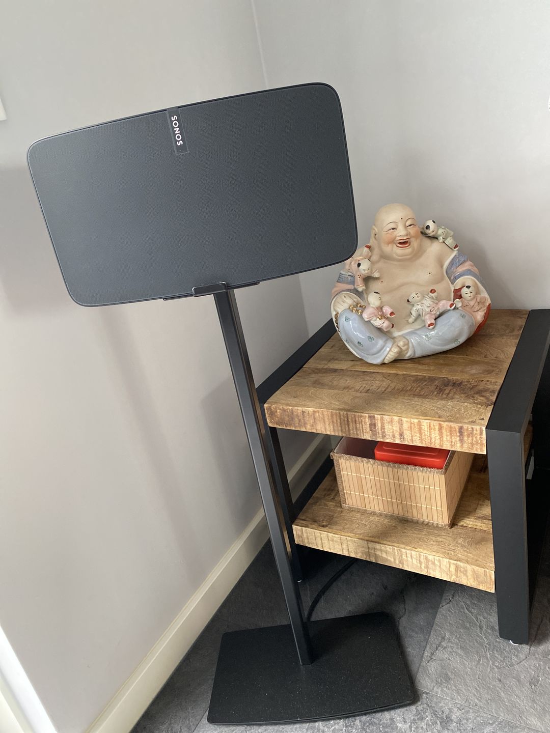 Customer photo review of Salontafel Bijzettafel Industrieel Design | Mangohout en Staal | 50x50x45