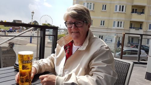 Customer photo review of Womens Classic Harrington Jacket - Beige
