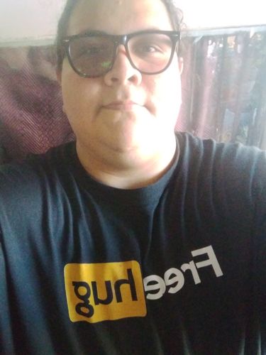 Customer photo review of Free Hug Heavy Tee 5.3oz