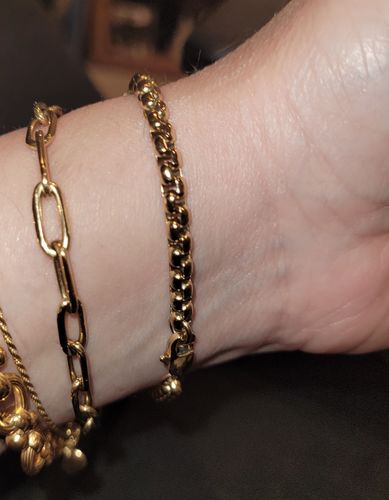 Customer photo review of 4mm Round Box Engravable Steel ID Bracelet