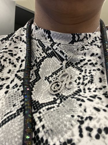 Customer photo review of Posh Initial Necklace